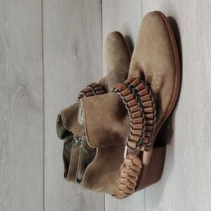 Sam Edward Womens Posey Ankle Leather Western moto boots shoes sz 9M
